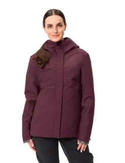 Cyclist Warm Rain Fahrrad-Regenjacke Damen - cassis
