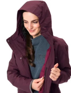 Cyclist Warm Rain Fahrrad-Regenjacke Damen - cassis