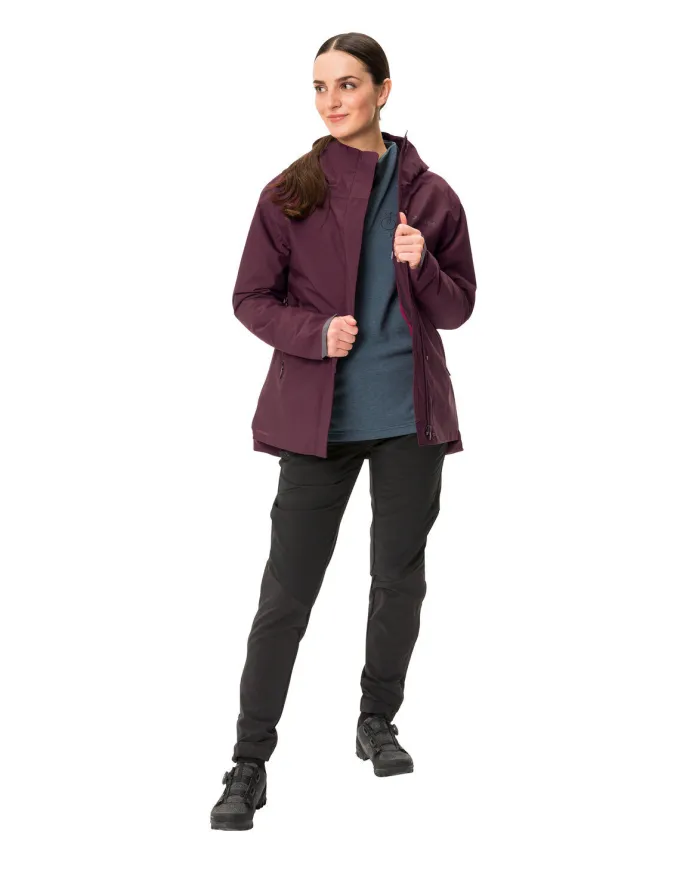 Cyclist Warm Rain Fahrrad-Regenjacke Damen - cassis