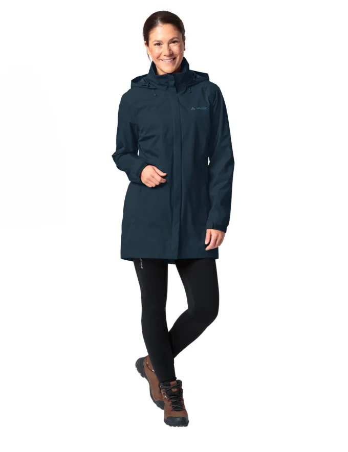 Escape Regen-Parka Damen - dark sea