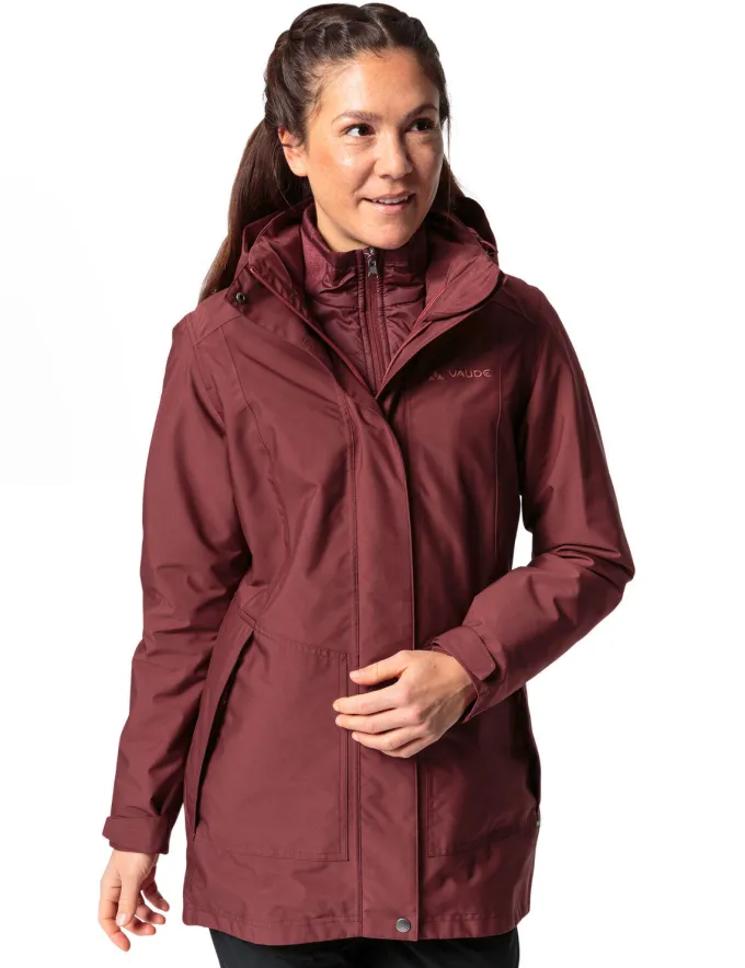 Idris 3-in-1 Parka Damen - dark cherry