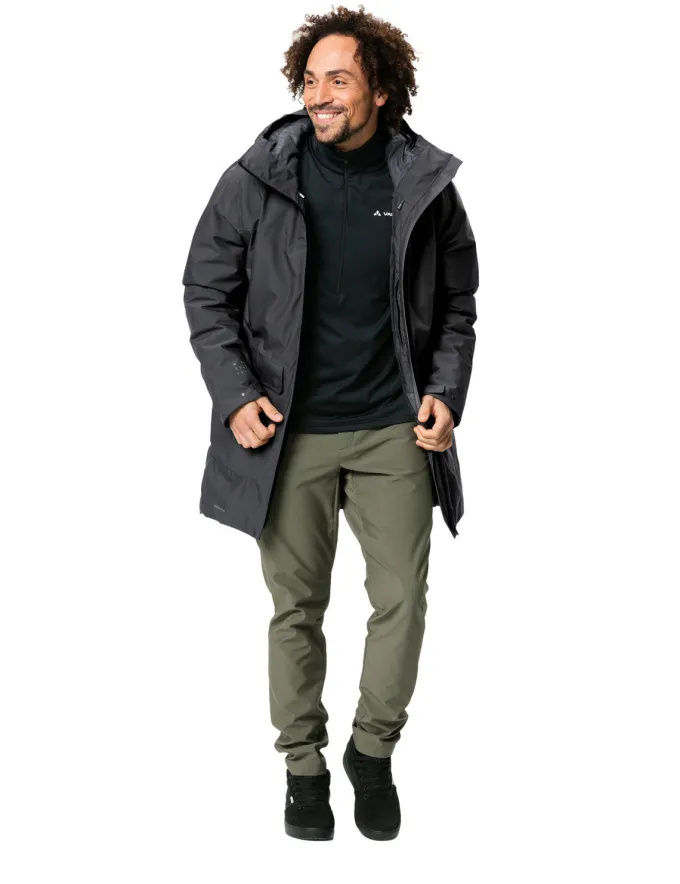 Mineo II wasserdichter Mantel Herren - black uni