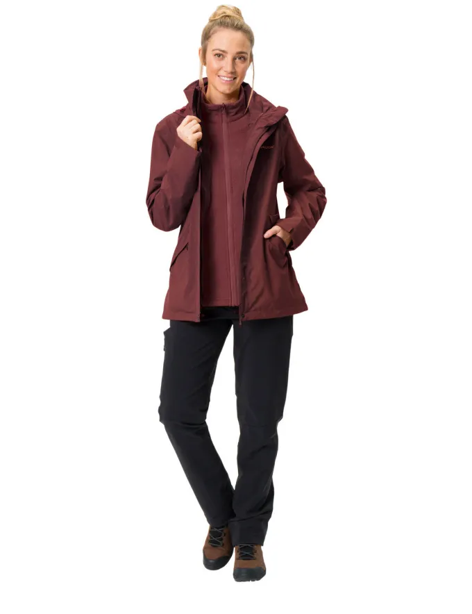 Rosemoor 3-in-1 Outdoorjacke Damen - dark cherry