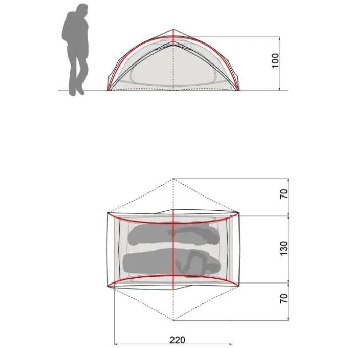Space 2 Personen Ultraleichtzelt
