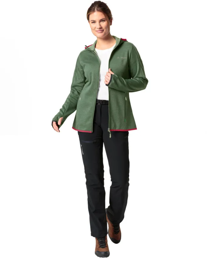 Valsorda Fleece Hoodie Damen - willow green
