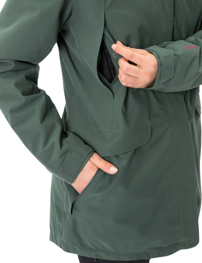 Women's Skomer Wool Parka - dusty forest