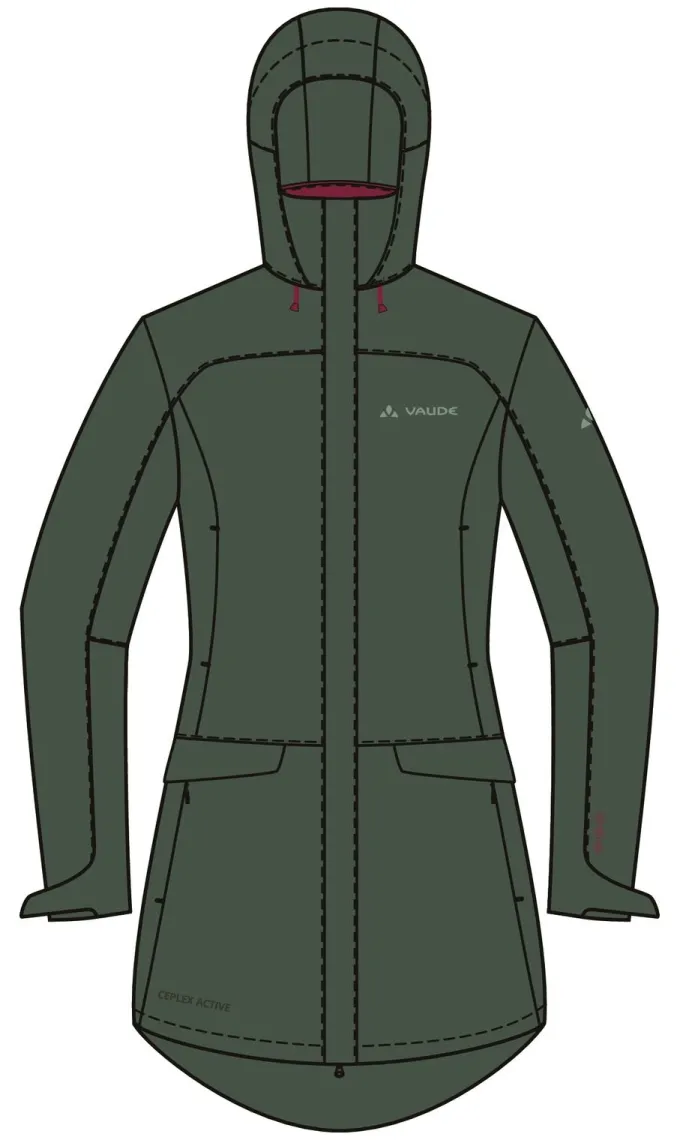 Women's Skomer Wool Parka - dusty forest